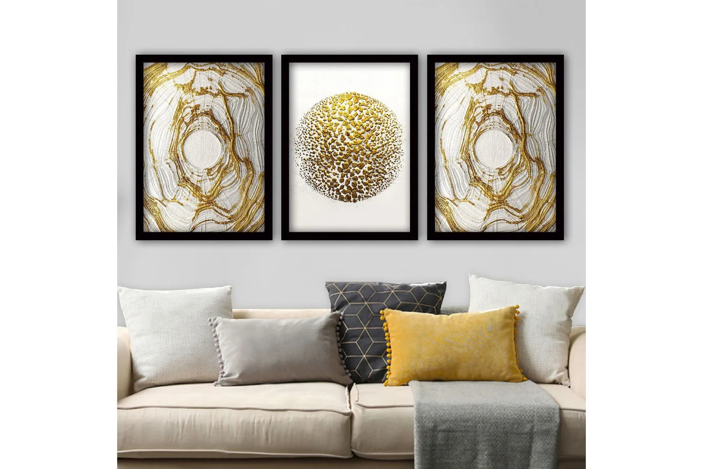 Decorative Framed Painting (3 Pieces) 35x45 -