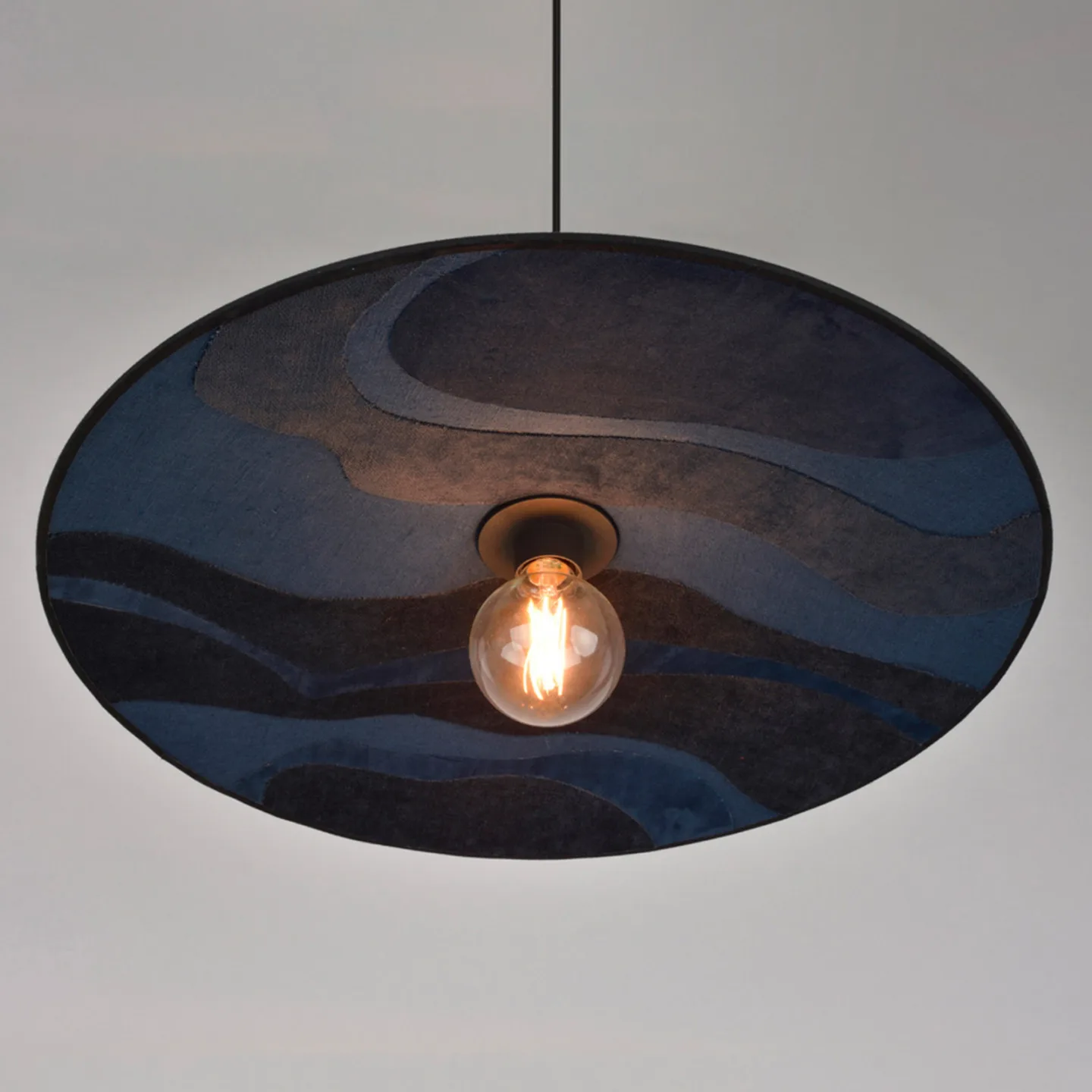 Sonia Laudet hengelampe 60 cm malakitt natt - MARKET SET - Stue - Design - Stoff / Tekstil - Med en lyskilde
