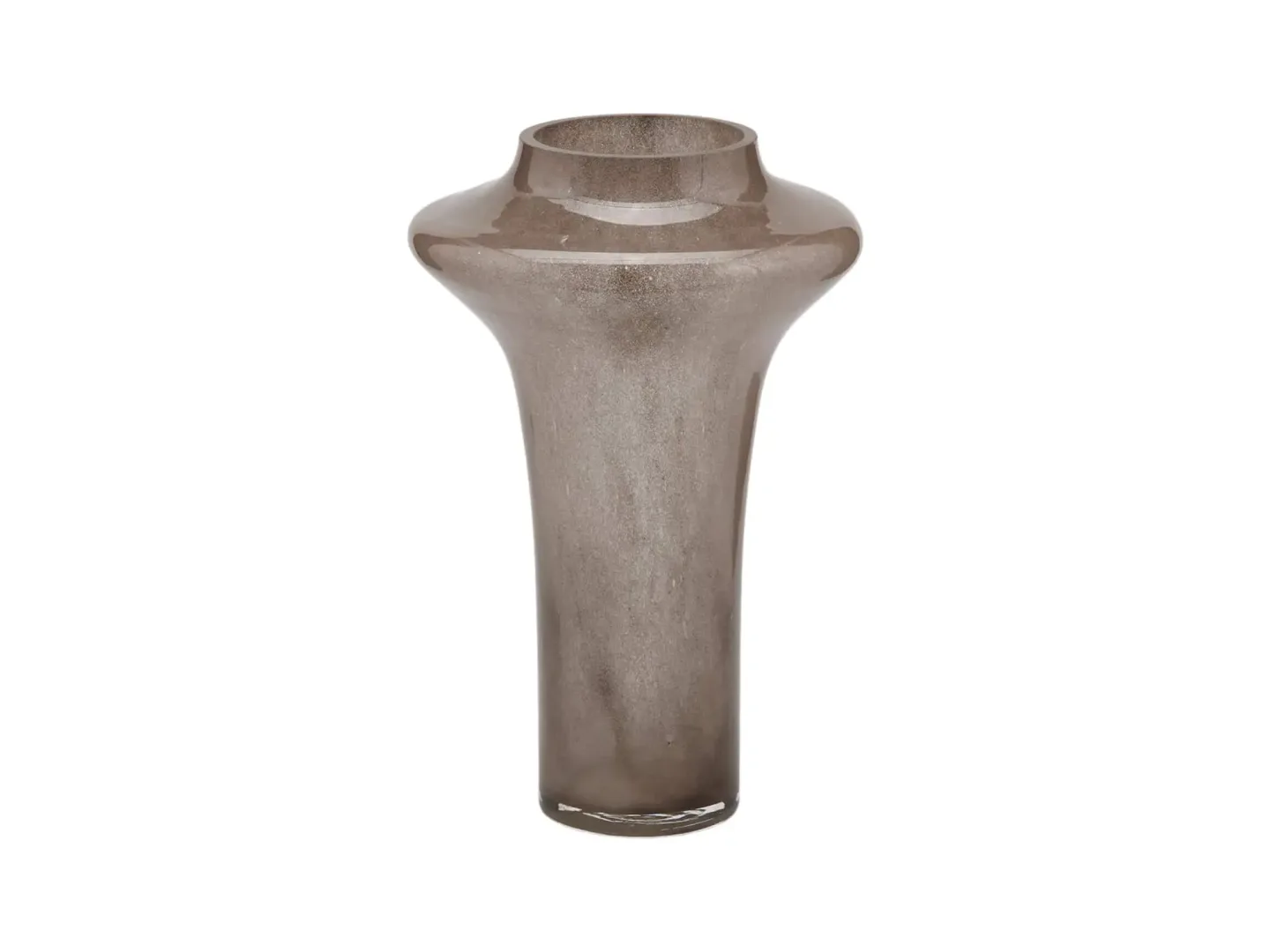 Edg Vase Glas Graubraun H: 30 cm Braun | Schubiger Möbel