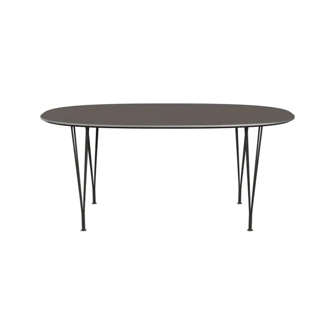 Fritz Hansen Superellipse B616 matbord 170x100 cm Grey laminate-alu-wam graphite