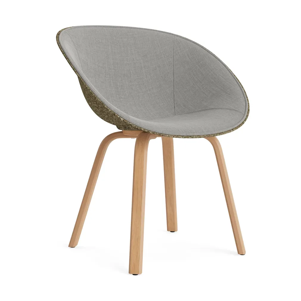 Normann Copenhagen Mat Armchair Armlehnstuhl mit Vorderpolsterung Remix 133-seaweed-beech