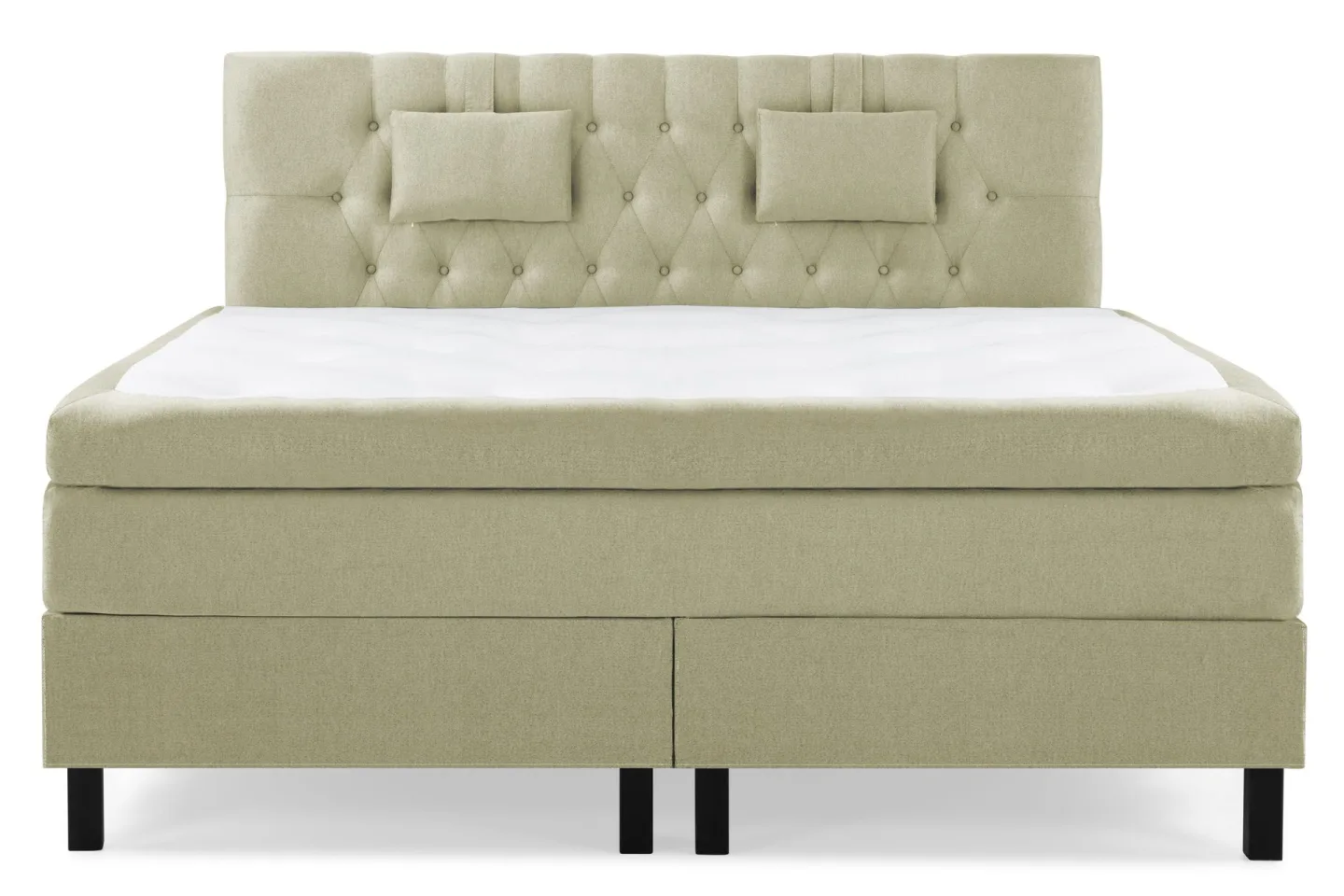 Lucky Komplett Sängpaket 180x200 Polyeter Diamant Sänggavel - Nackkudde Liten Grön