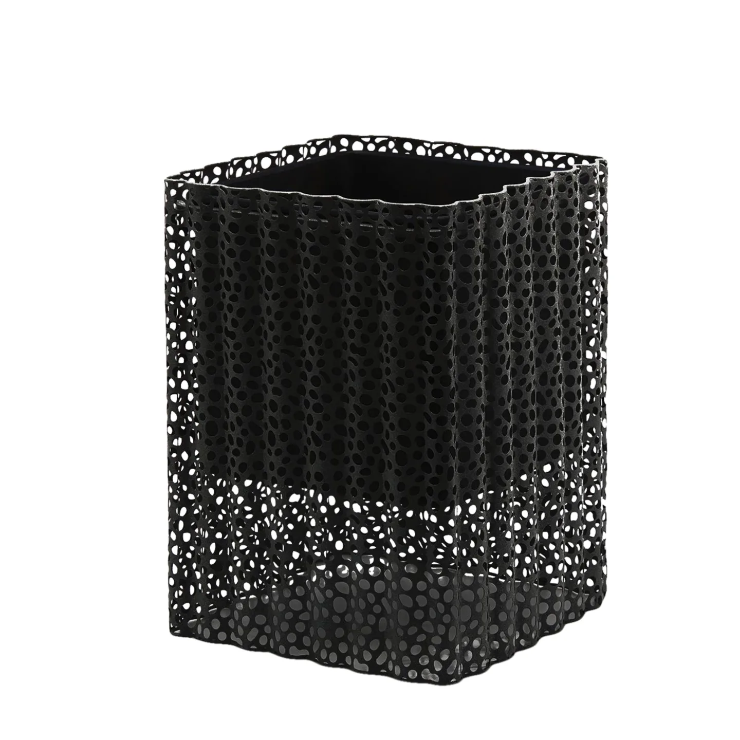 Edg Pflanzengefäss Quadrat Metall Schwarz H: 36 cm | Schubiger Möbel