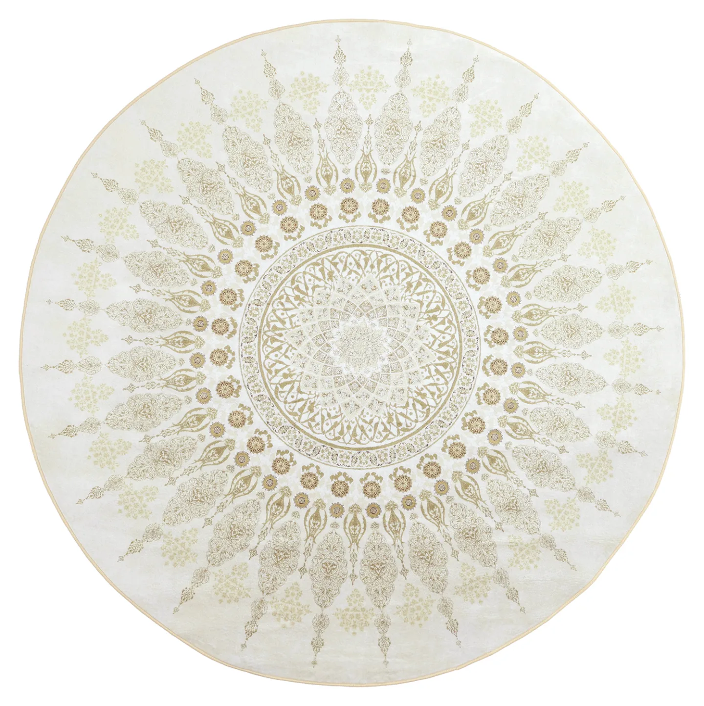 Rundt teppe - Sandrigo (beige) (Størrelse: Ø 290 cm)