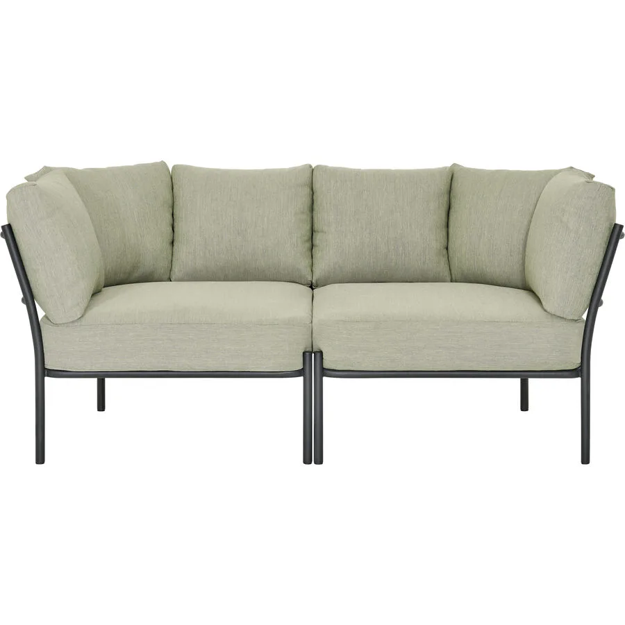 Gartenlounge Viano olefin grün Stahl 2 B 160 T 85 cm