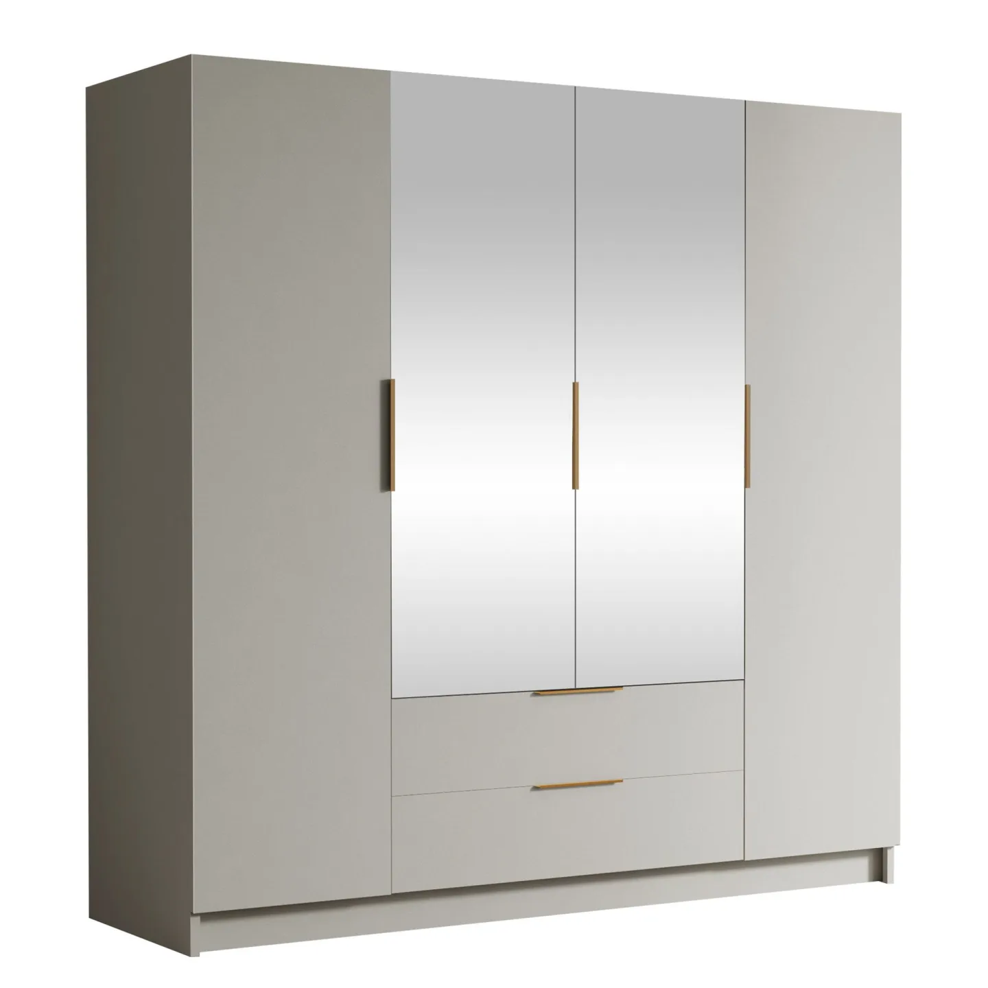 Kelros Garderob med Spegel 200x216 cm - Beige