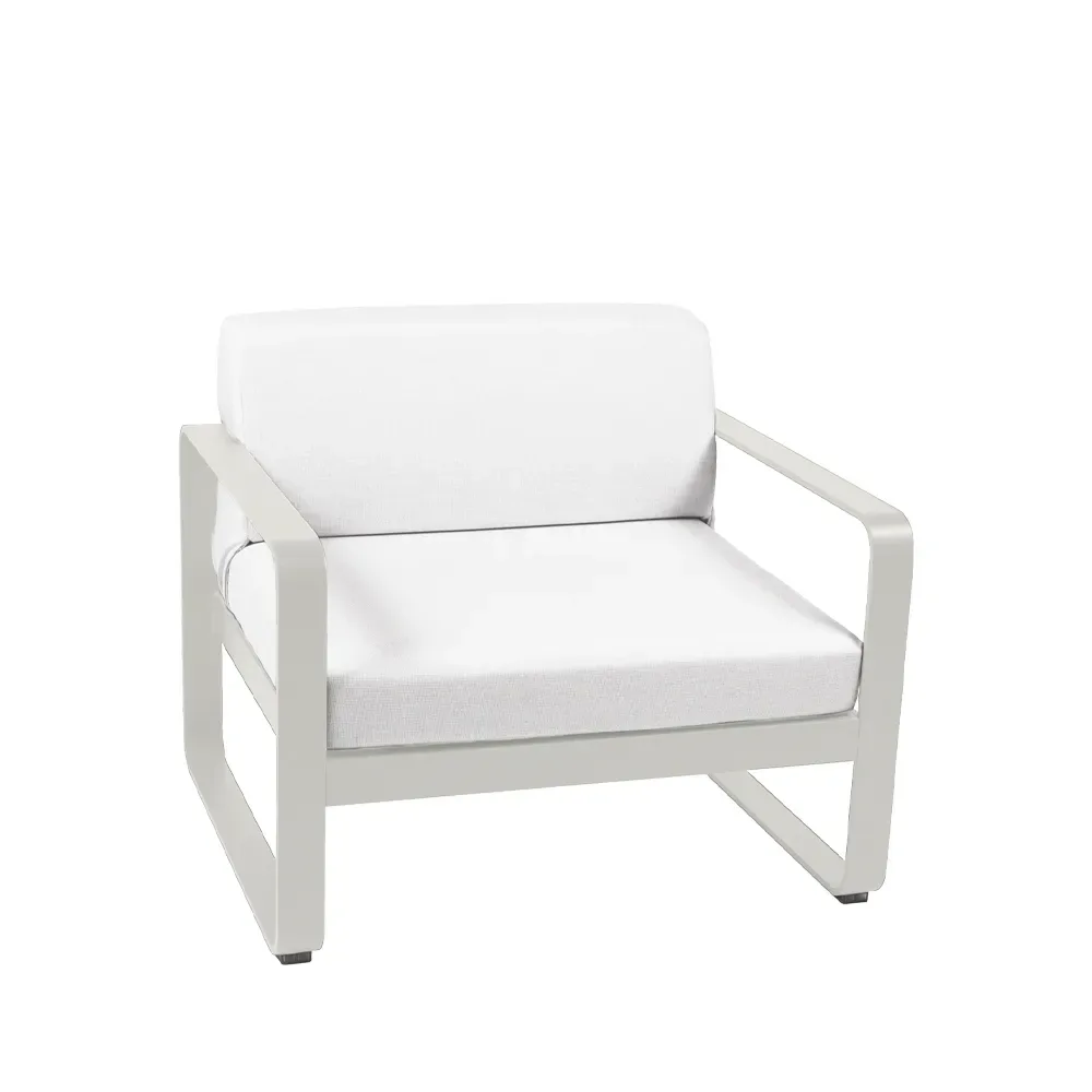 Fermob Bellevie fåtölj Clay grey (grå), off-white dyna