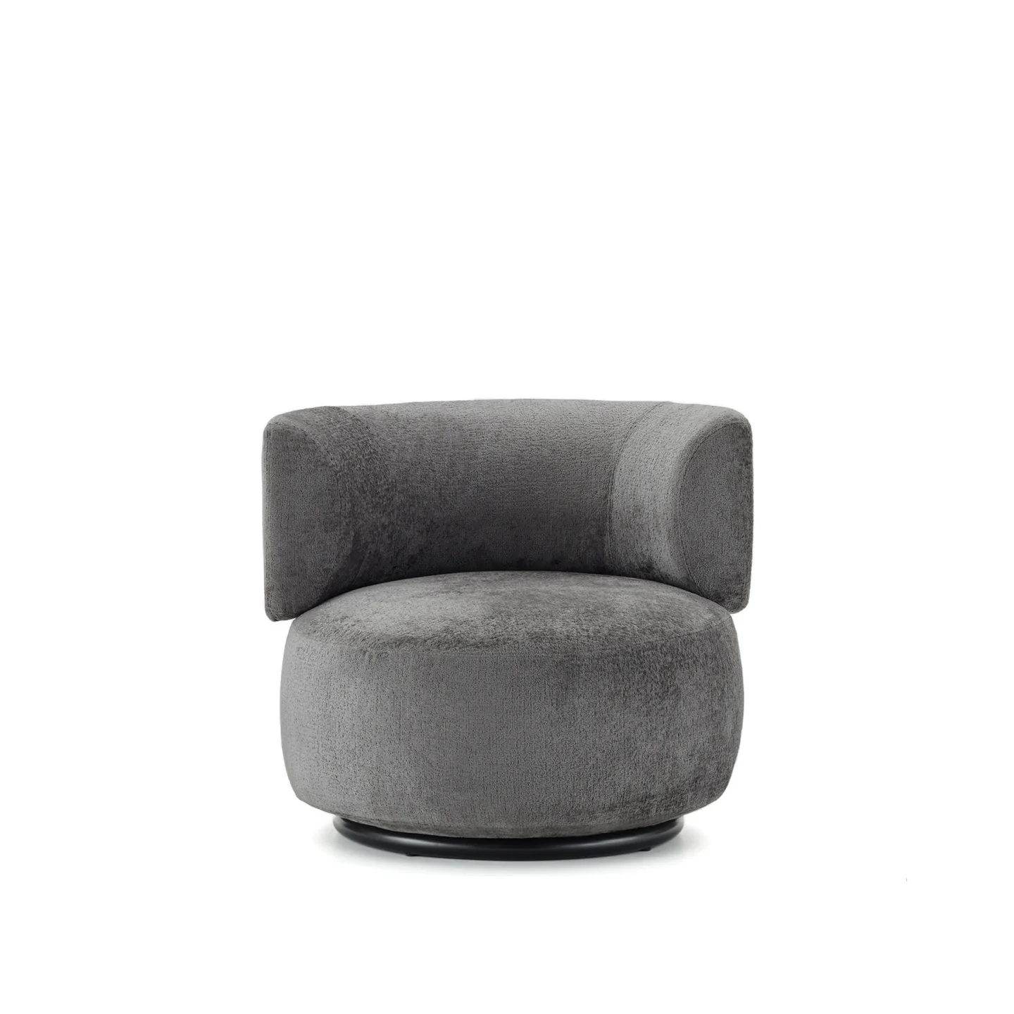 Kartell - K-Waiting Armchair Chenille Gray - Fåtöljer - Rodolfo Dordoni - Grå - Metall/Textilmaterial/Plast
