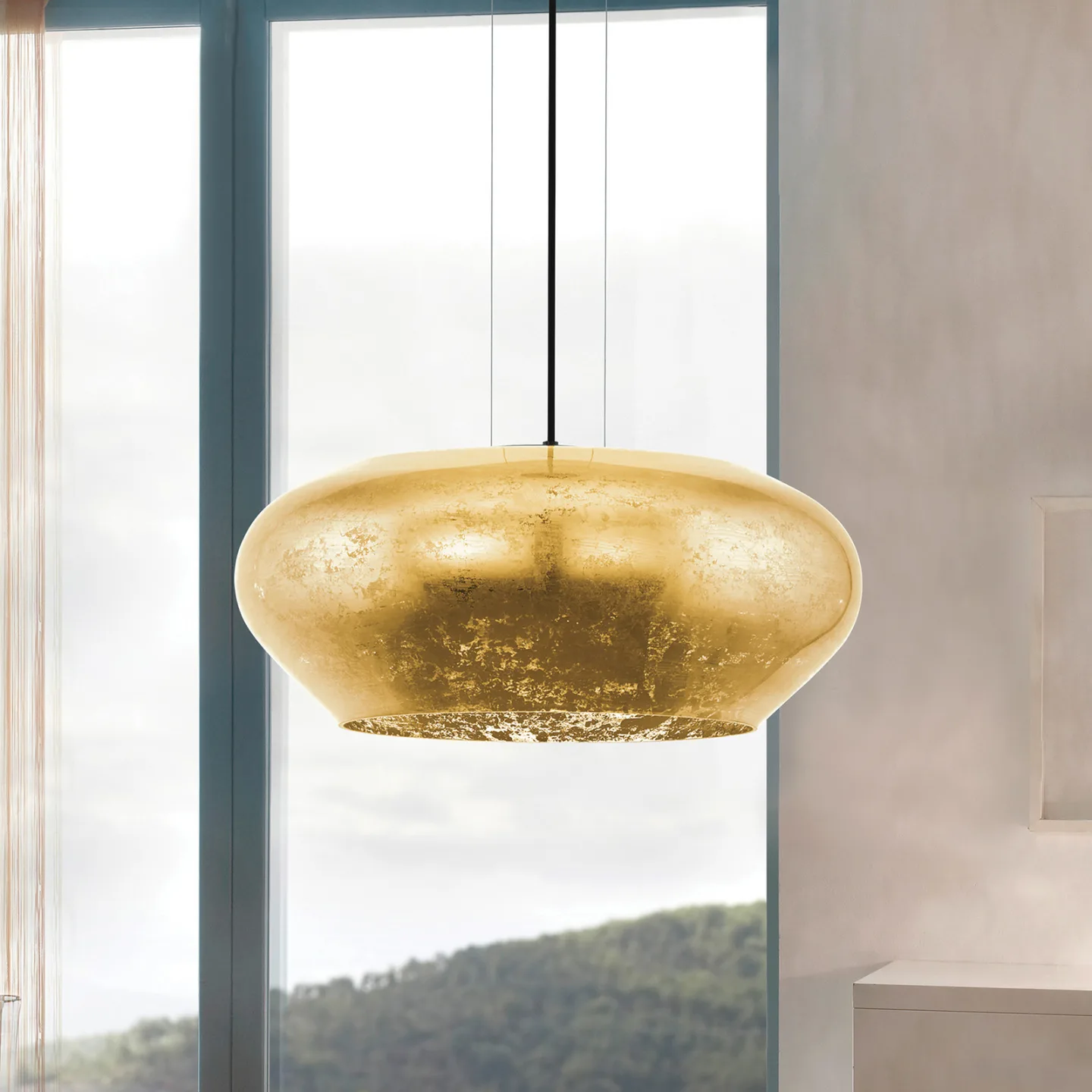 Priorat Hängeleuchte Glas goldfarben - EGLO Stars Of Light - Esszimmer - Einflammig