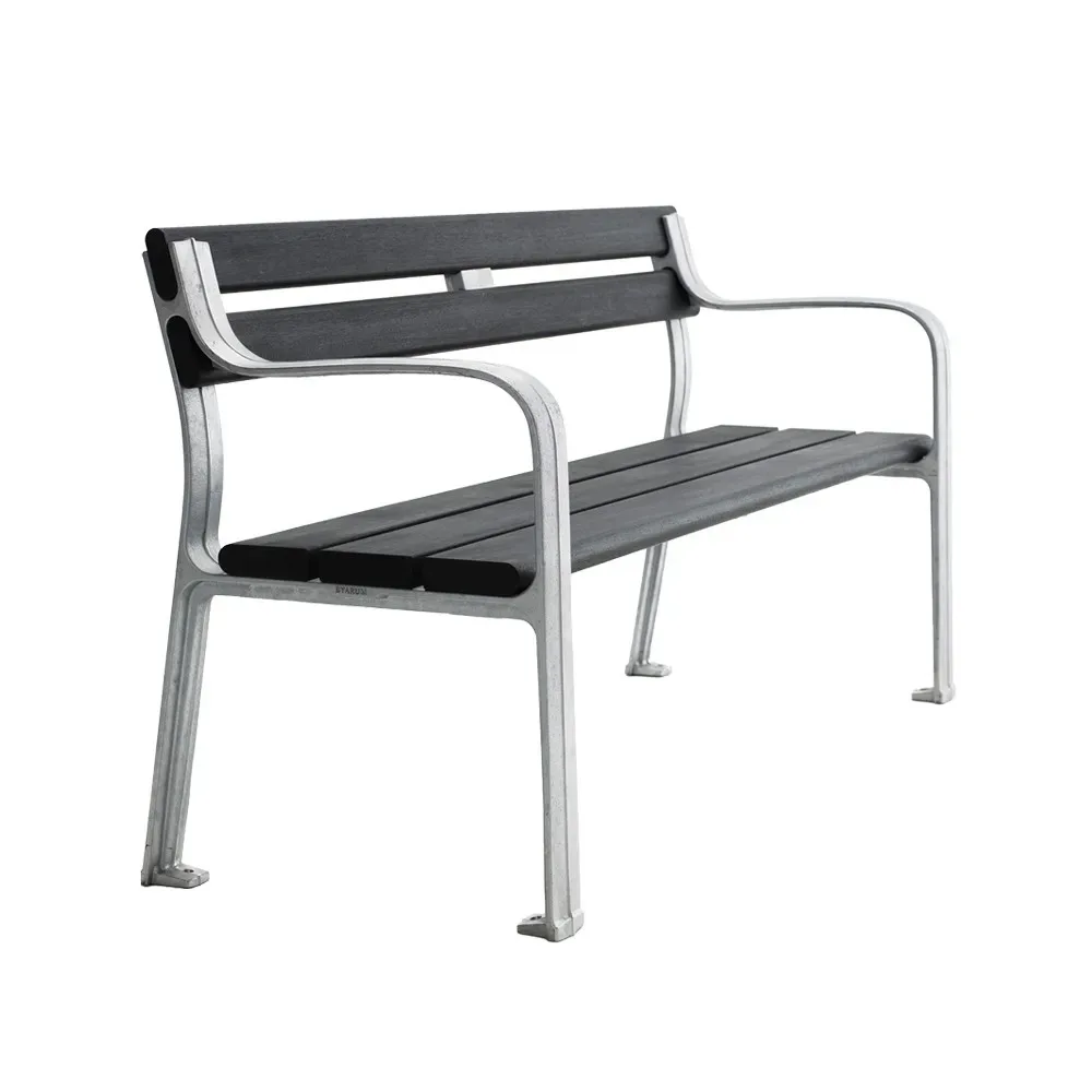 Byarums bruk Joy Sofa Mahagoni schwarz lasiert, Rohaluminiumgestell