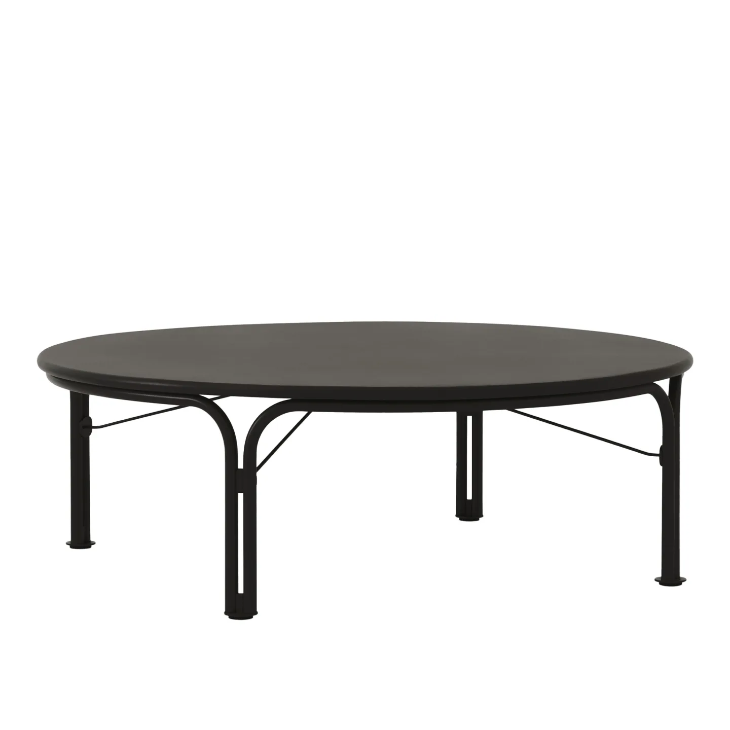 &Tradition - Thorvald Outdoor Coffee Table SC109 Ø115 cm Warm Black - Soffbord utomhus - Space Copenhagen - Metall