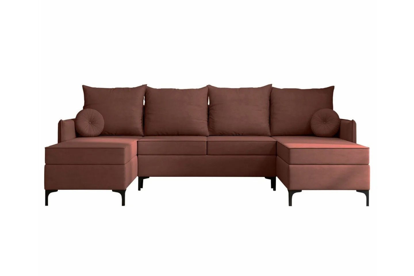 Knocklong 4-sits Hörnbäddsoffa - Rosa