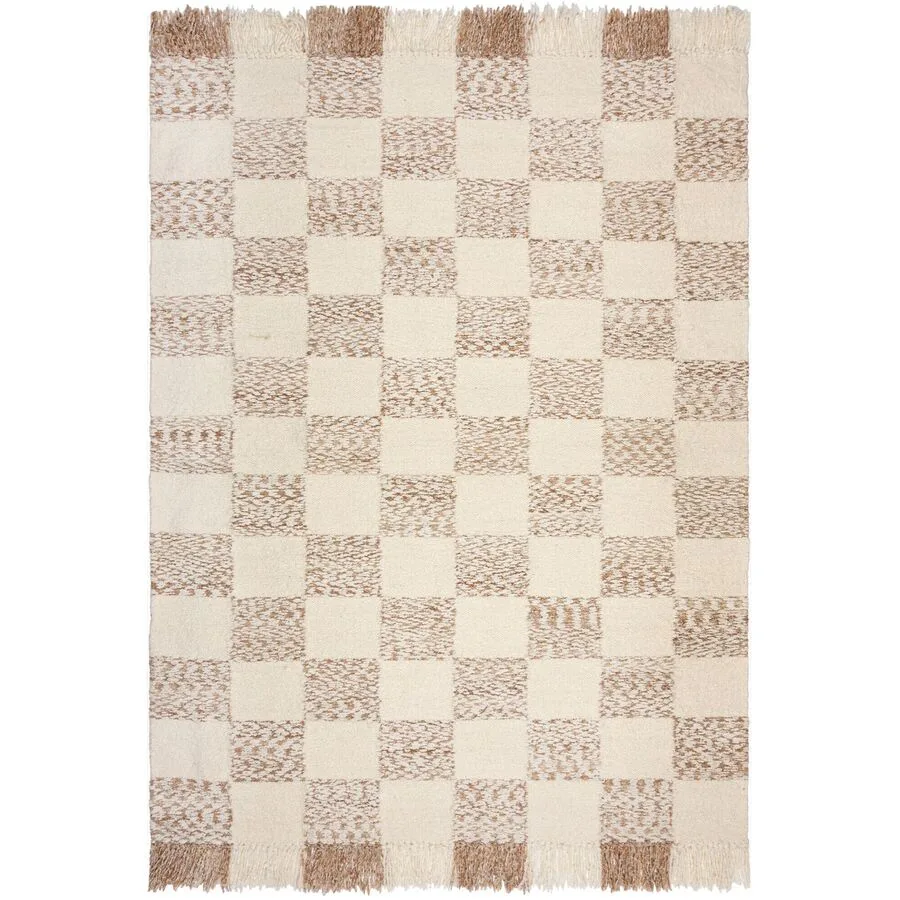 Teppich Zqyl natur Symmetrie Mischgewebe 160 x 230 cm