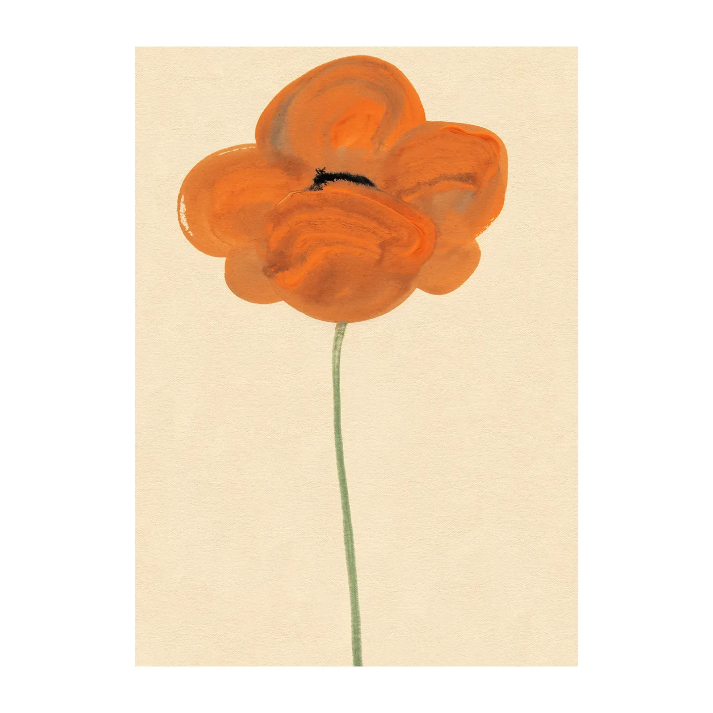 Paper Collective Orange Vallmo Poster 30 x 40cm