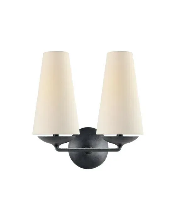 Fontaine Double Sconce Black