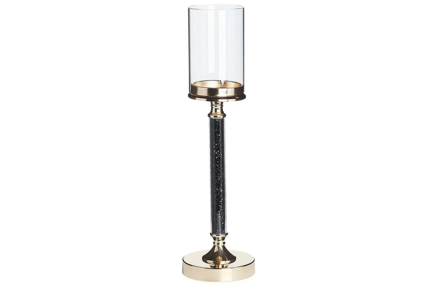 Ljusstake Abbeville Svart/guld, 13x13x48 cm - Svart/guld, 13x13x48 cm