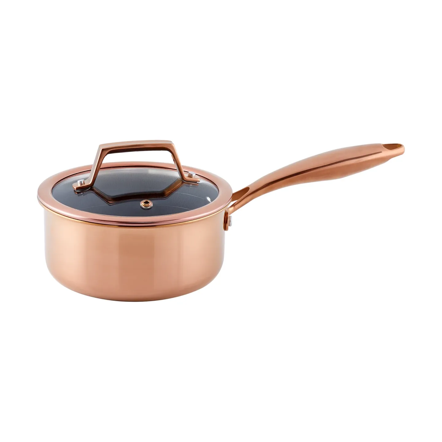 Hâws Hâws Santo Bratentopf mit Deckel Hybrid Coating 1,5 L Rose Gold