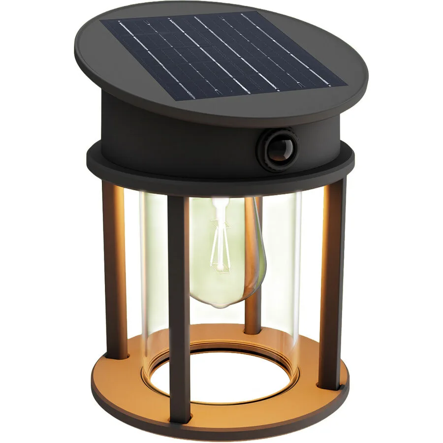 Solarlampe Philips Schwarz Metall 19.3 cm 26.2 cm - Lichtfarbe: Extra warmweiss - Helles Neutralweiss