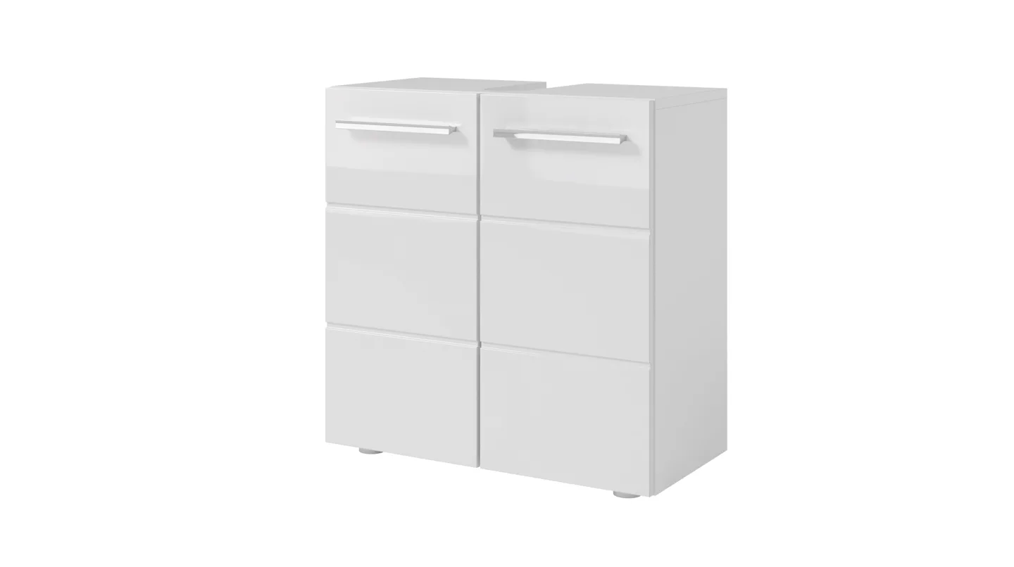 Waschbeckenunterschrank weiß hochglanz - 60 cm - MANDY