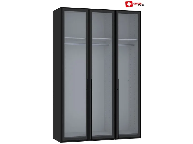 Drehtürenschrank EVOLUTION anthrazitschwarz 3 Türen