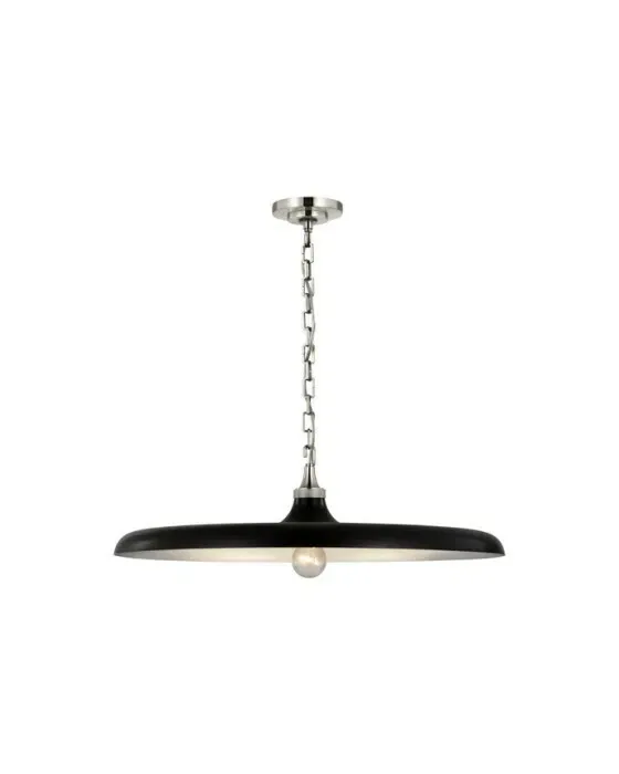 Piatto Pendant Polished Nickel/Black L