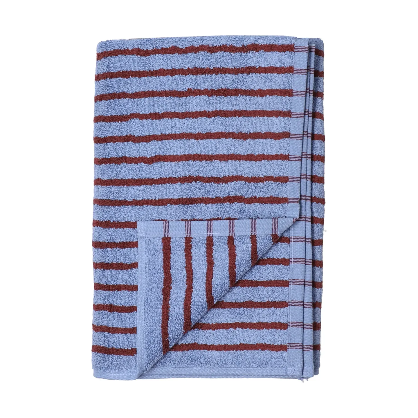 Scandi Living Drift Badetuch 100x150 cm Blau-Rot