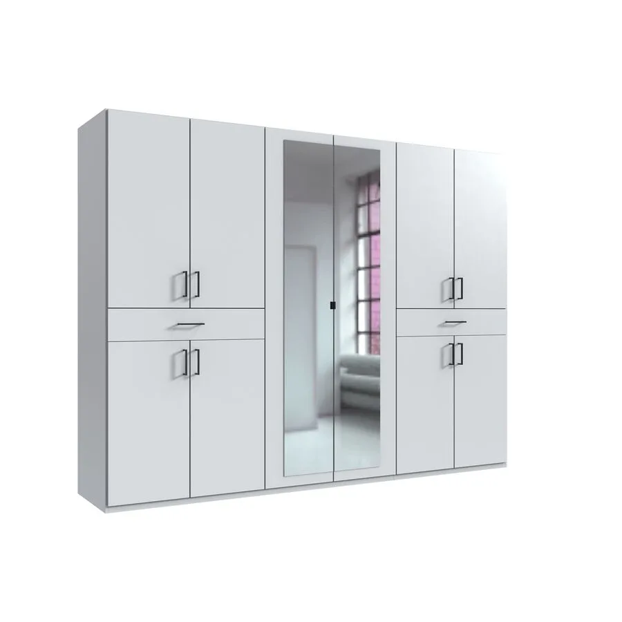 Kleiderschrank Tiby weiss Holzwerkstoff B 270 cm