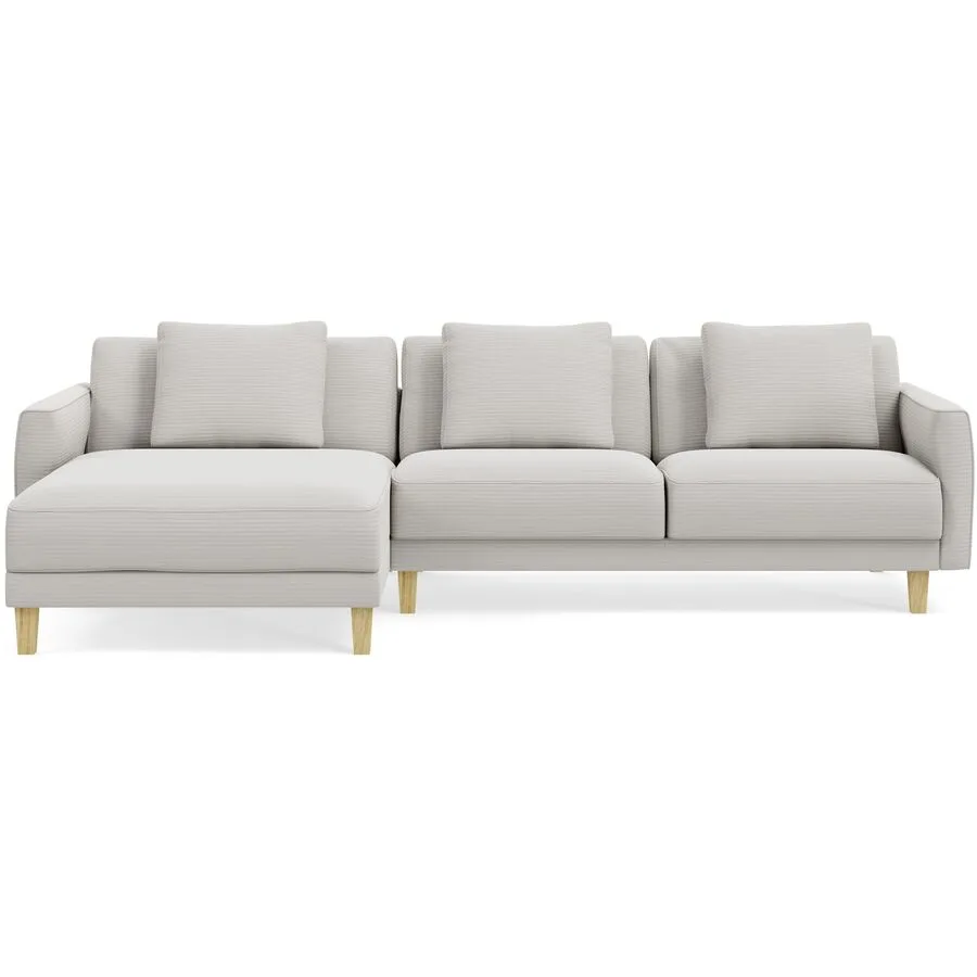 Ecksofa Avena Variabel Stoff/Holzfuss Eiche white B 278 T 163 cm - Möbel Konfigurator: Traummöbel individuell zusammenstellen