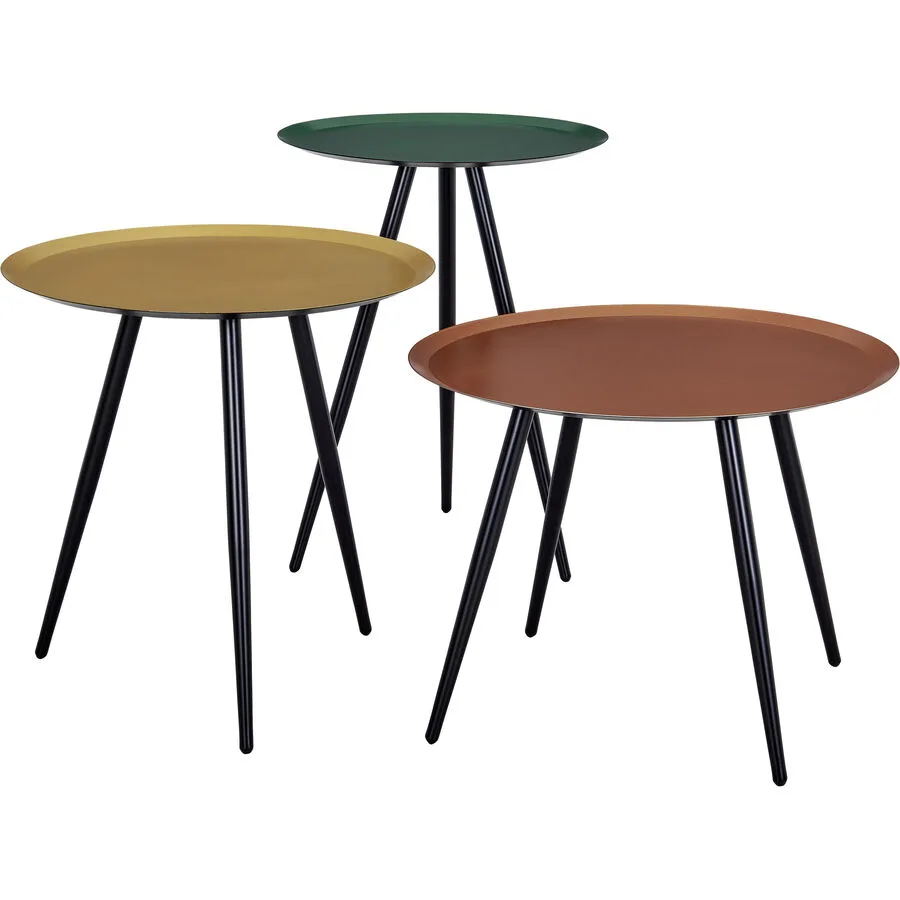 Beistelltisch 3er-Set Tina mehrfarbig Stahl B 40 H 54 cm