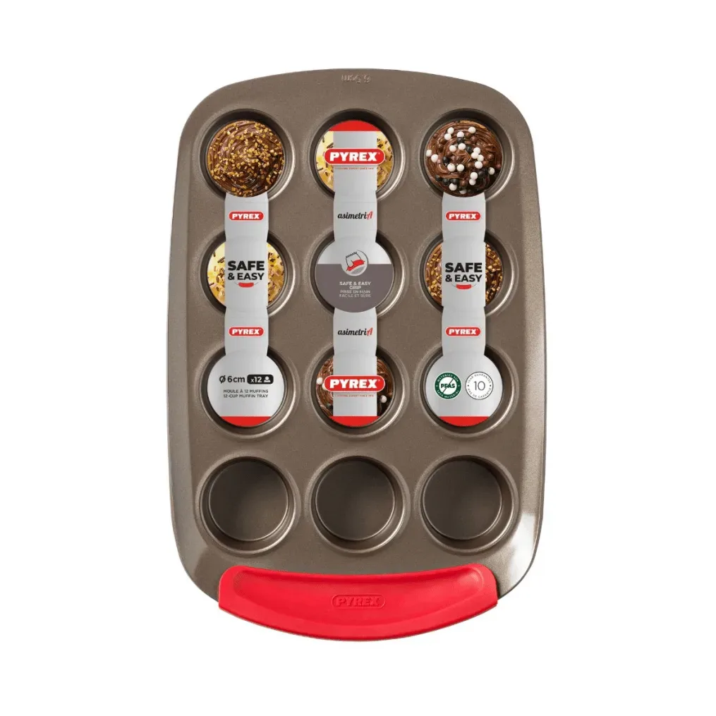 Pyrex Pyrex Asimetria muffinsform Silikon, rektangulär,12 muffins