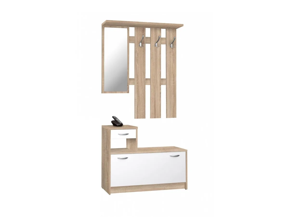Garderoben Set 2-teilig Sonoma Eiche 98 x 180 cm - RUDOLF
