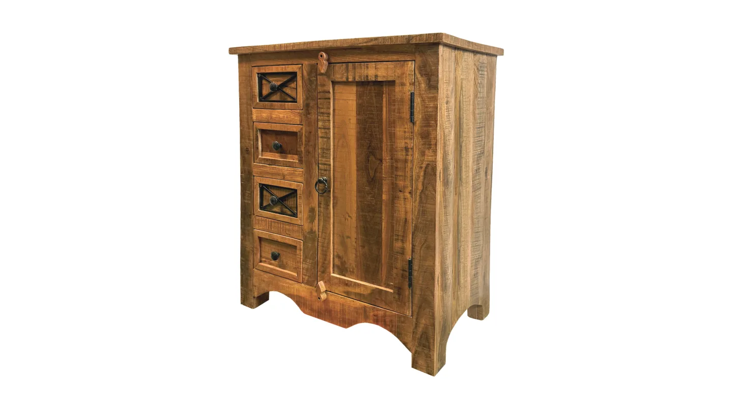 Sideboard 70 cm Akazie massiv lackiert montiert - ACANO