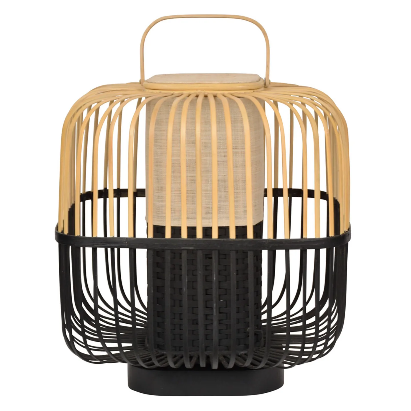 Bamboo Square Bordlampe M Black - Forestier Bamboo Square M - Stue - Design - Bambus - Med en lyskilde