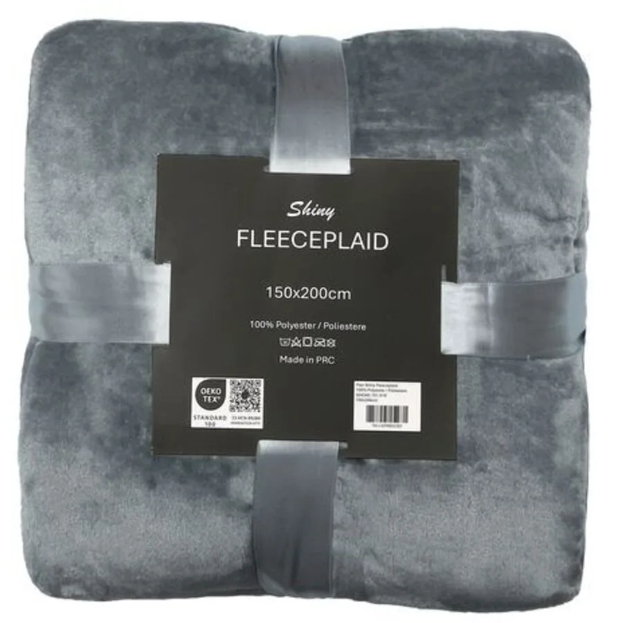 Flair Wohndecke Shiny silber Polyester 150 x 200 cm