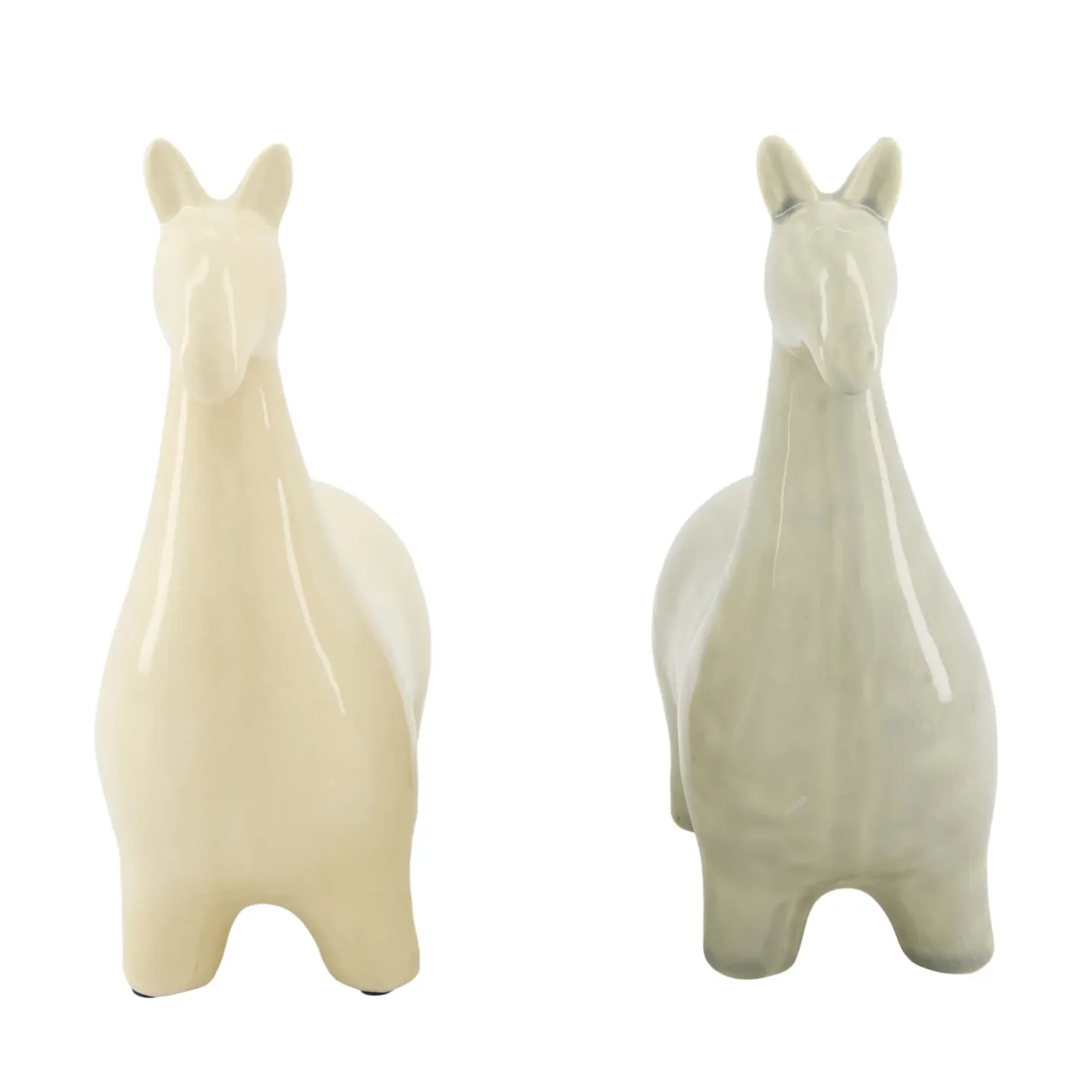 Decofinder Figur Alpaka, Grau-Creme H: 23 cm | Schubiger Möbel