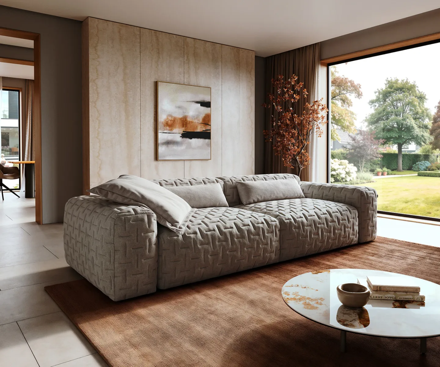 Big-Sofa Freestyle Icon 280x110 cm Strukturstoff Soft Grau