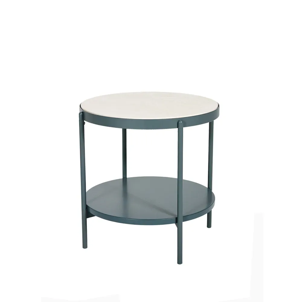 SMD Design Lene sidobord grå, lågt, vitpigmenterad askfanér