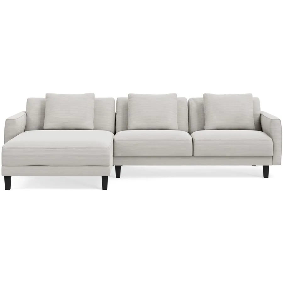 Ecksofa Avena Variabel Stoff/Holzfuss schwarz white B 278 T 163 cm - Möbel Konfigurator: Traummöbel individuell zusammenstellen