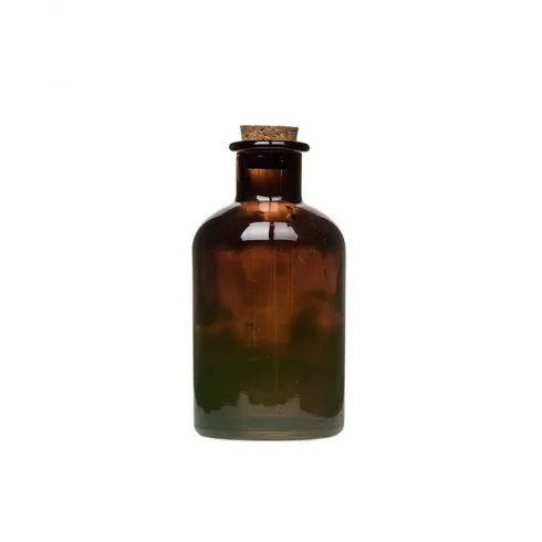 Glasflaska med kork Mörkbrun 150 ml