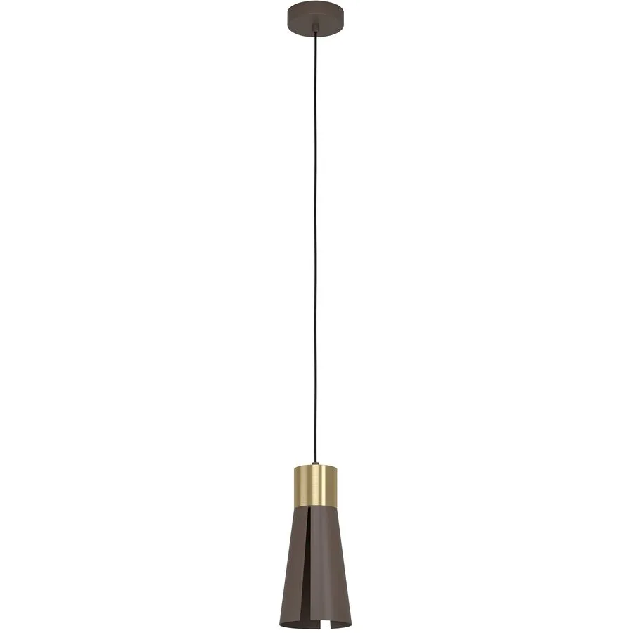 Eglo Pendellampe Losalomas Stahl 0 cm 0 cm - Farbe: messing gebürstet/smoky - LED - LED Energiesparlampen