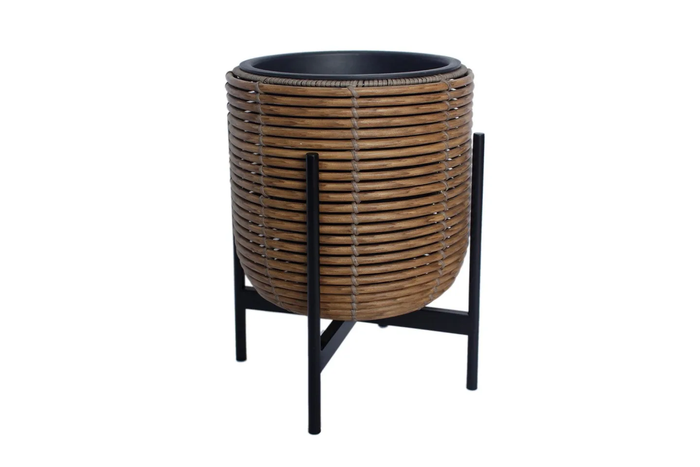 Wicker Blomkruka på stativ 30x30xH38 cm Brun -