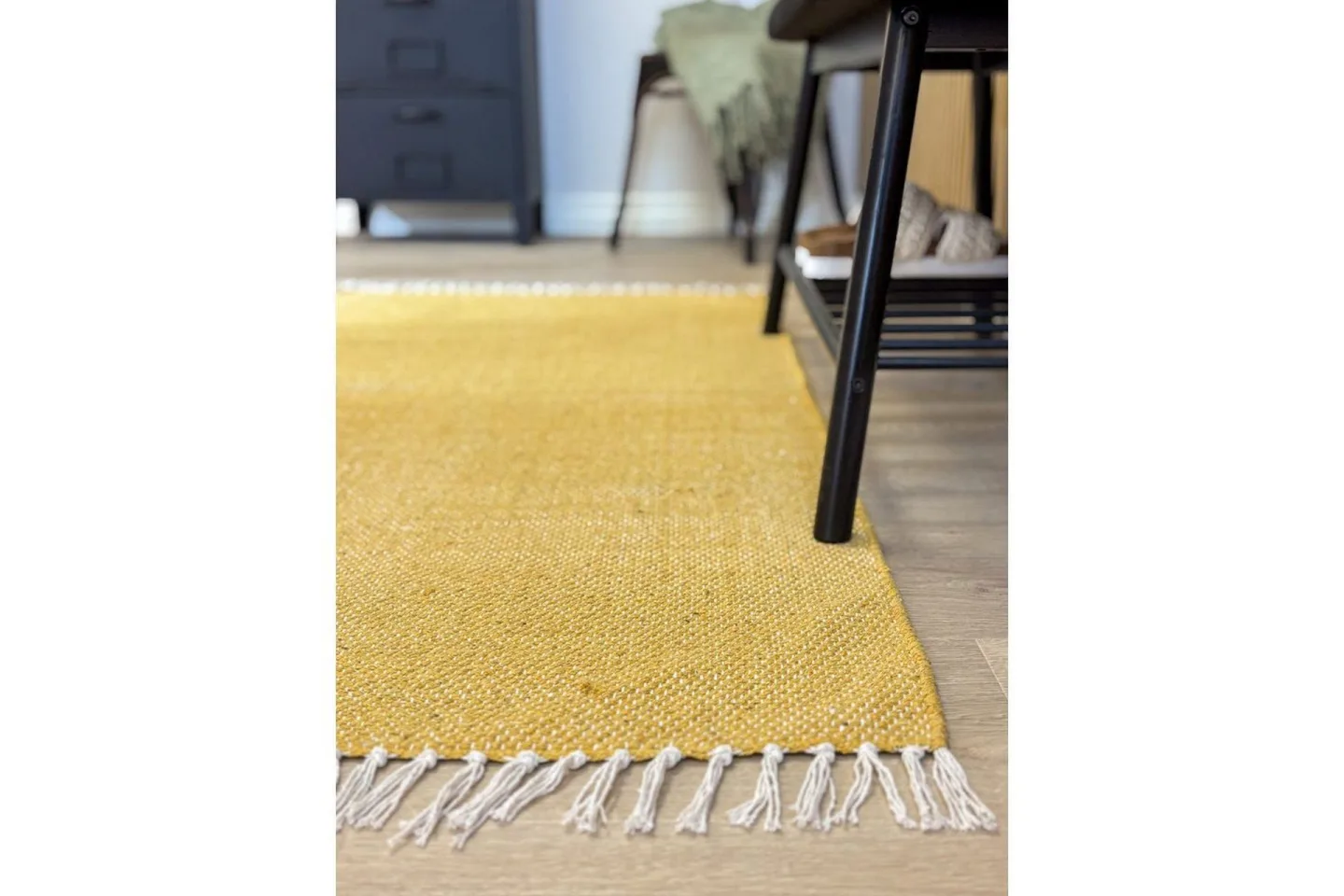 Garnmatta Line - 200x300 cm, Gul