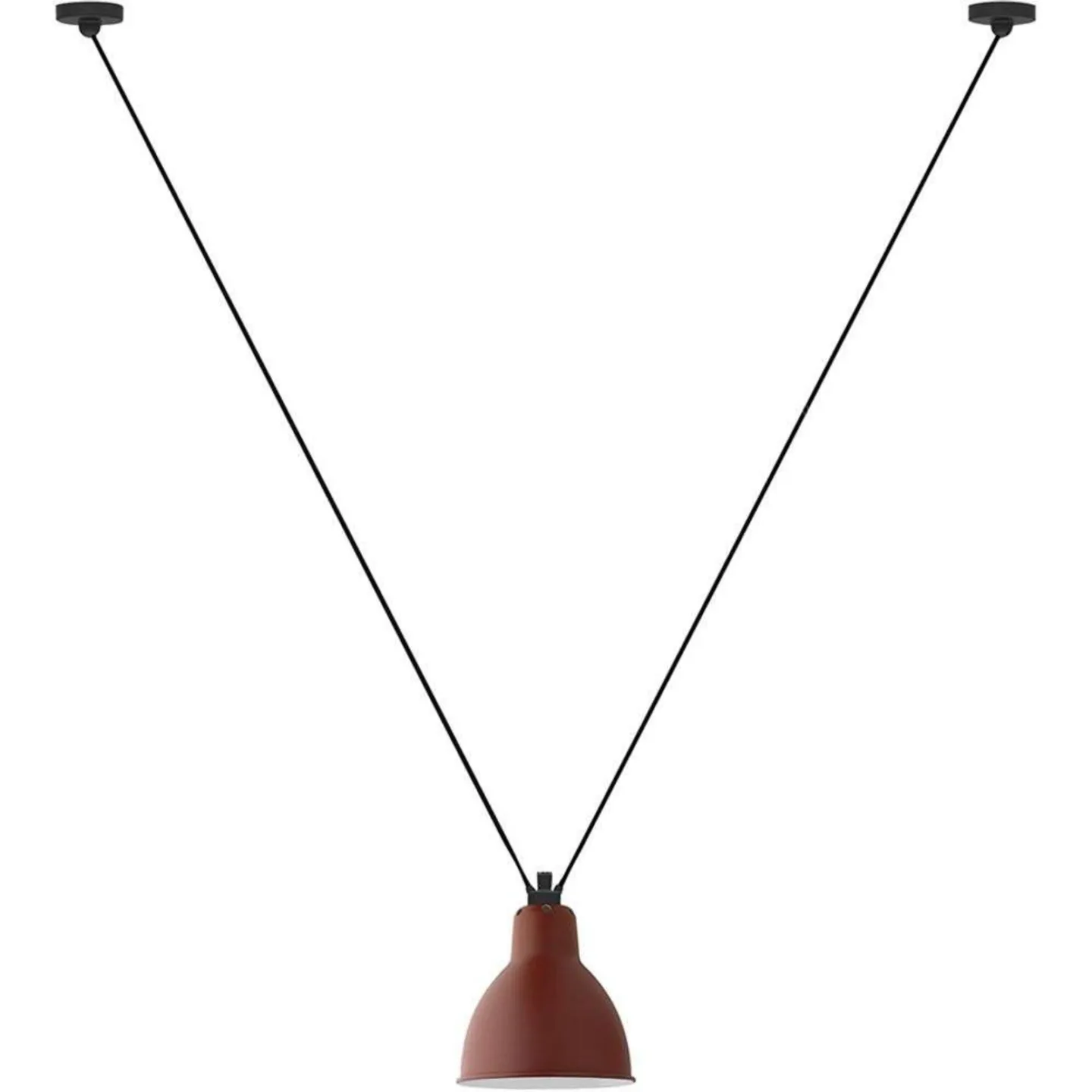323 L Pendelleuchte Round Red - Lampe Gras - Wohnzimmer - Metall