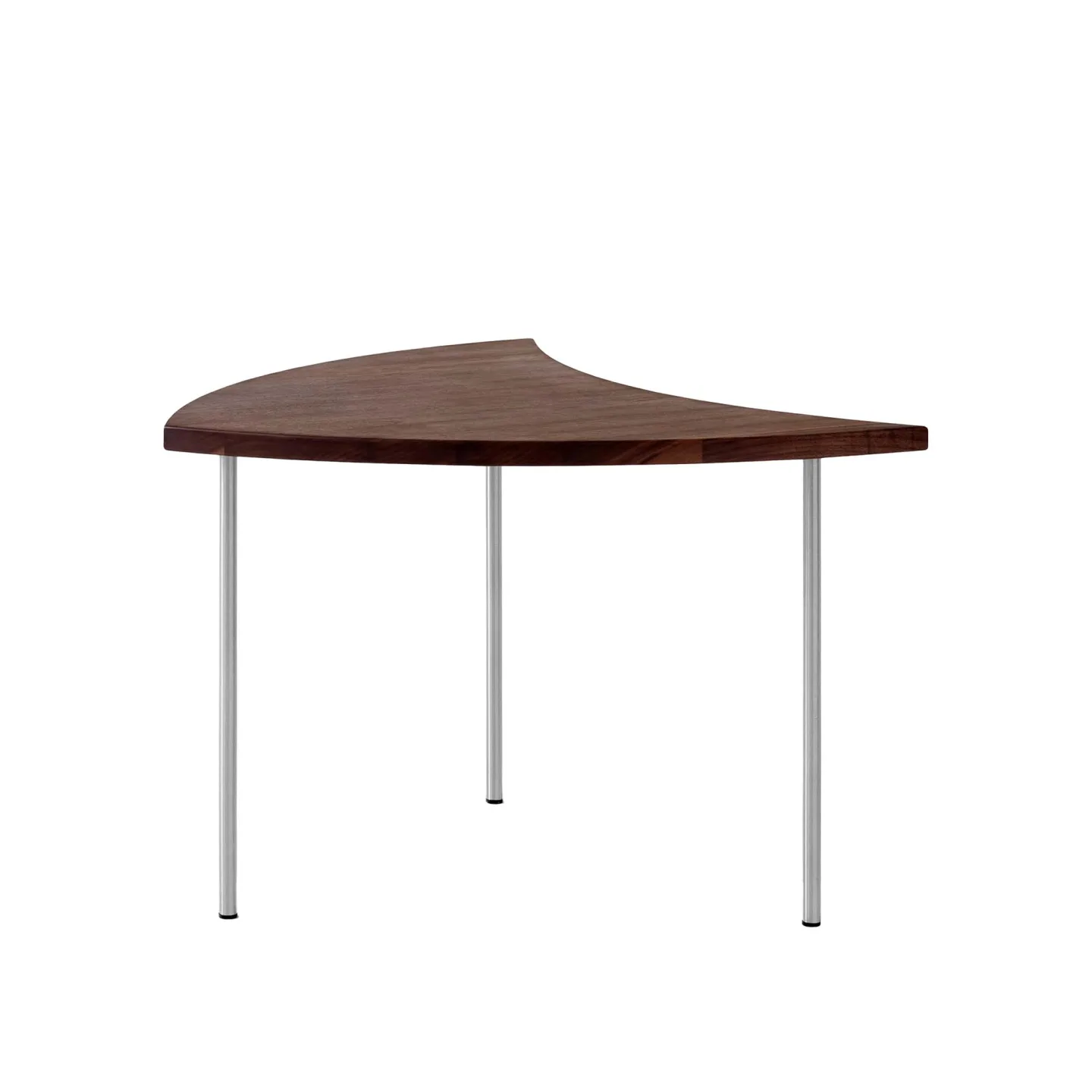 &Tradition - Pinwheel HM7, Walnut/Stainless Steel Legs - Soffbord - Hvidt & Mølgaard - Träfärgad - Metall/Trä