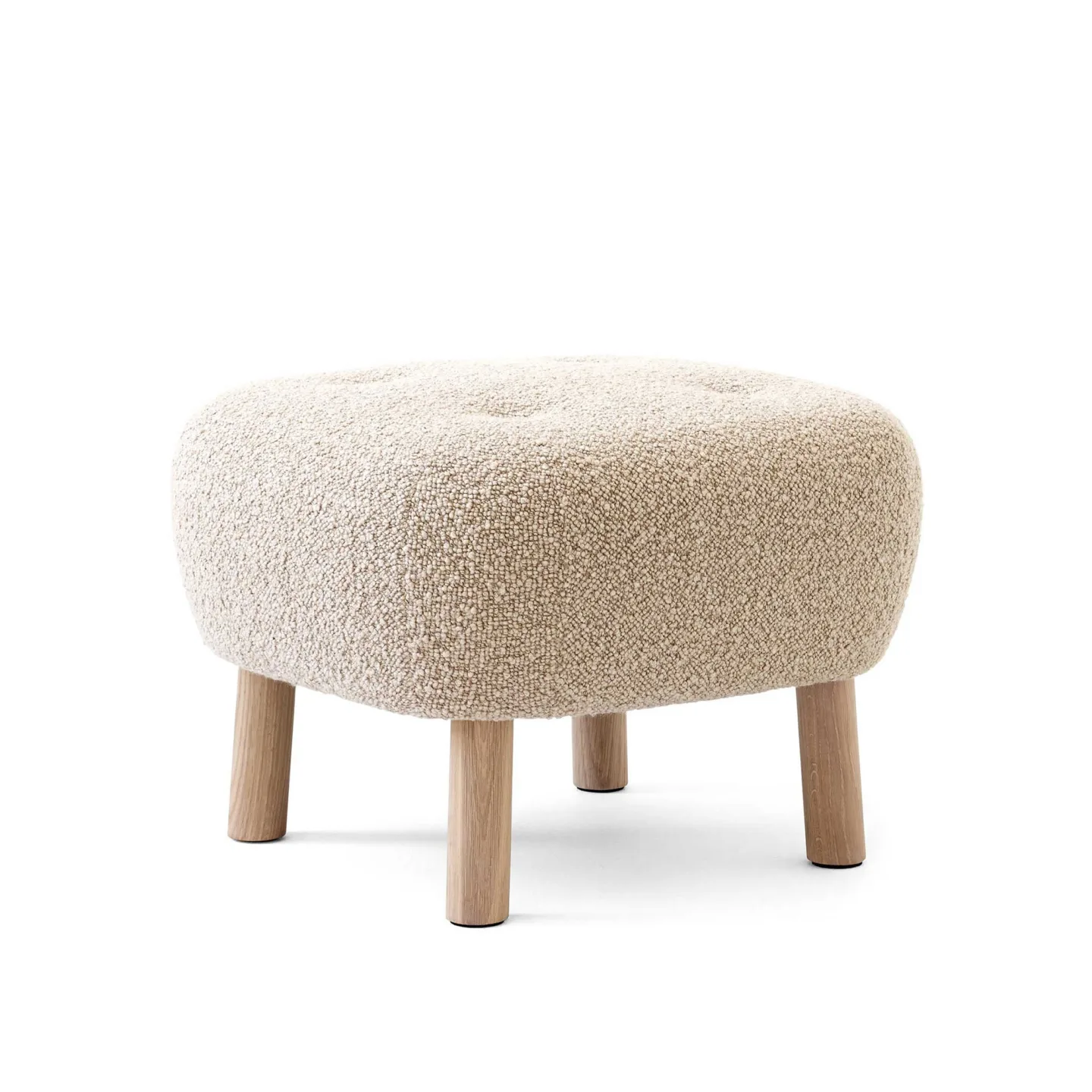 &Tradition - Little Petra Pouf - Karakorum 003/Oak - Fotpallar - Viggo Boesen - Vit - Trä/Textilmaterial/Syntetiskt