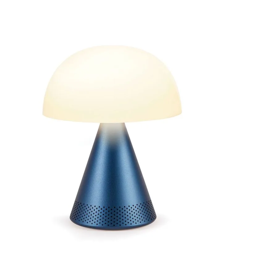 Lexon Mina L Audio - Farbe: dunkelblau - Lichtfarbe: Warmweiss – Kaltweiss