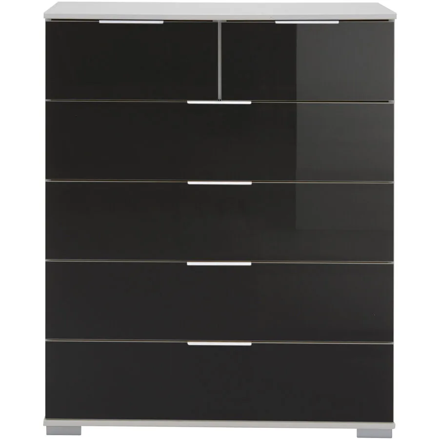 Kommode Peyton C schwarz Holzwerkstoff B 82 H 102 cm