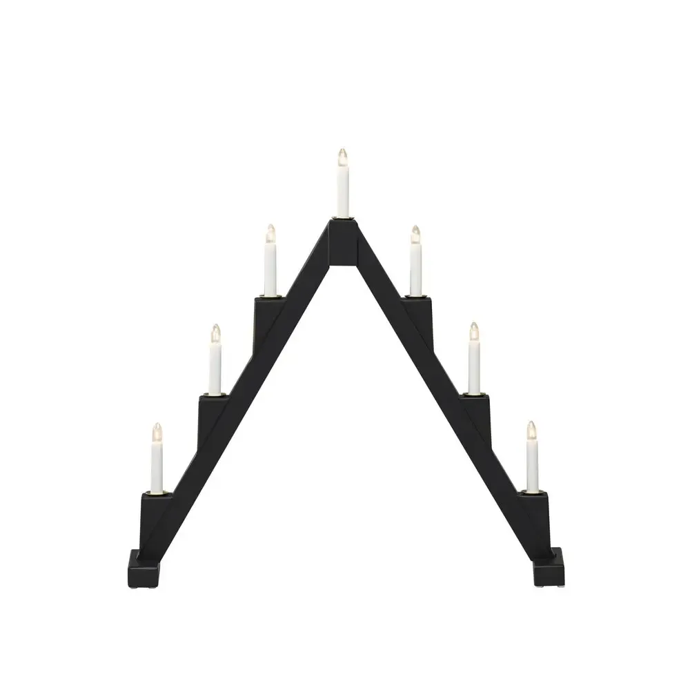 Konstsmide - Elljusstake 7ljus vikbar - Adventsljusstake - Svart