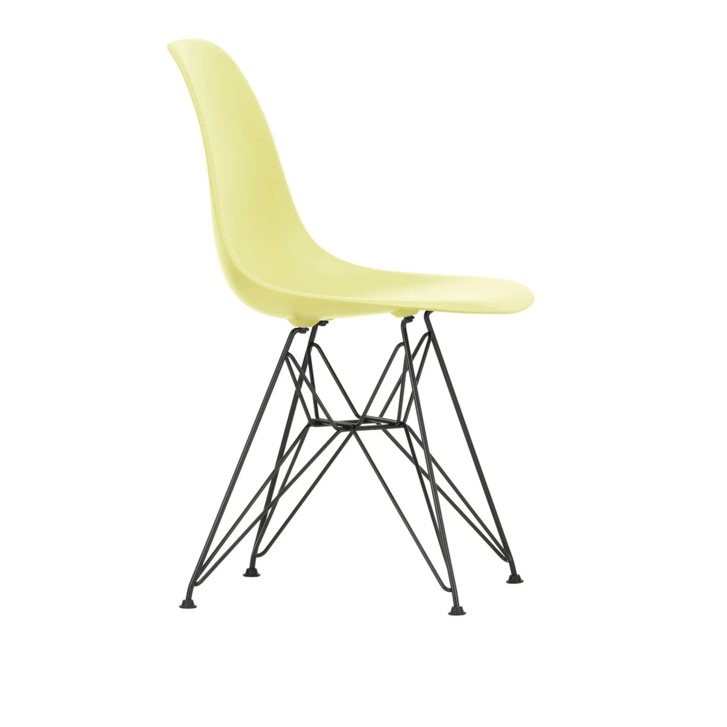Vitra - Eames Plastic Chair DSR - 83 Sea Blue - White Base - Matstolar - Charles & Ray Eames - Blå - Metall/Plast