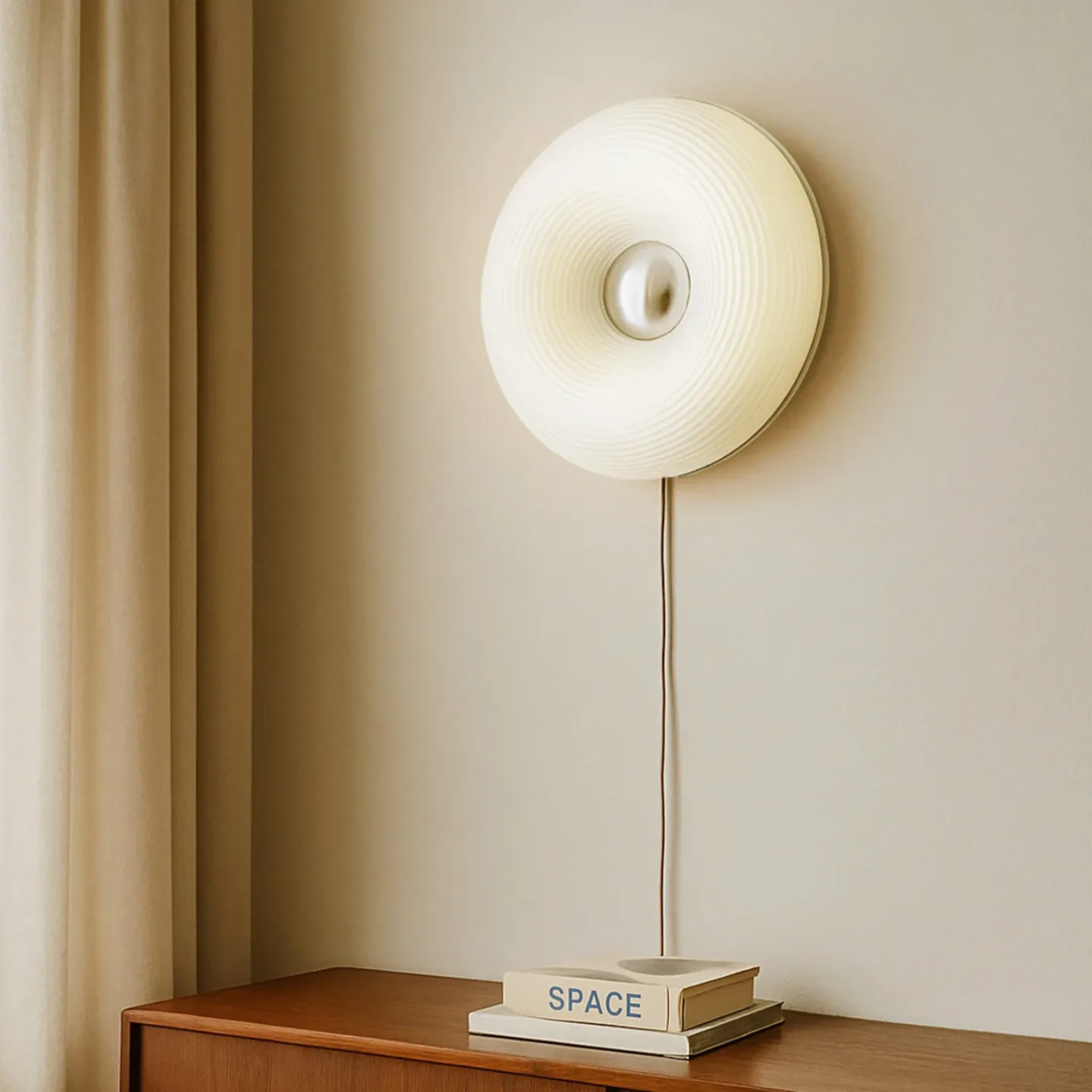 Fjora LED-bord-/vägglampa, vit/krom, Ø 30 cm - Lindby - Vardagsrum - Design - Glas - Rund
